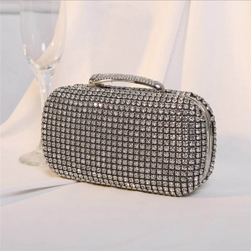 Women Bags Golden - Golden Birthday Party Luxury Crystal Silver