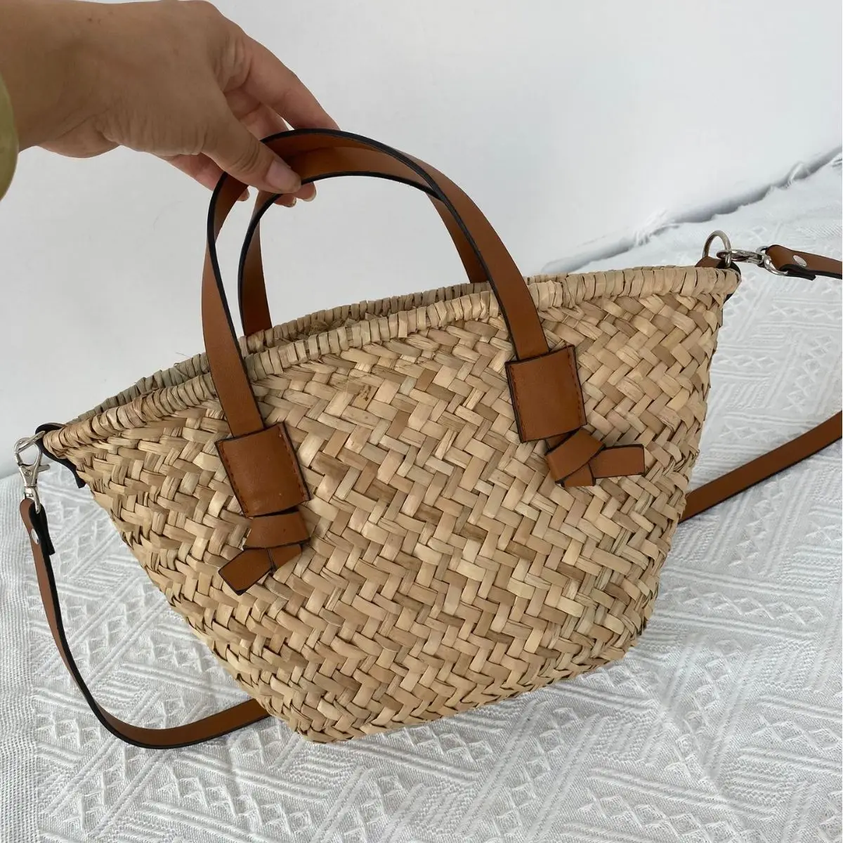 Bohemian Straw Basket Bag Hand - Basket Bag Wicker recension och pris