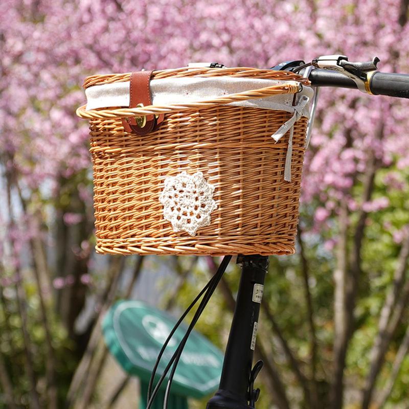 Wicker Bicycle Basket Handleba - Basket Bag Wicker recension och pris
