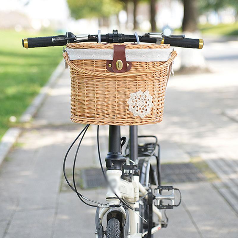 Wicker Bicycle Basket Handleba - Basket Bag Wicker recension och pris