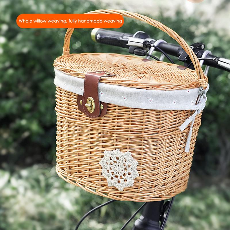 Wicker Bicycle Basket Handleba - Basket Bag Wicker recension och pris