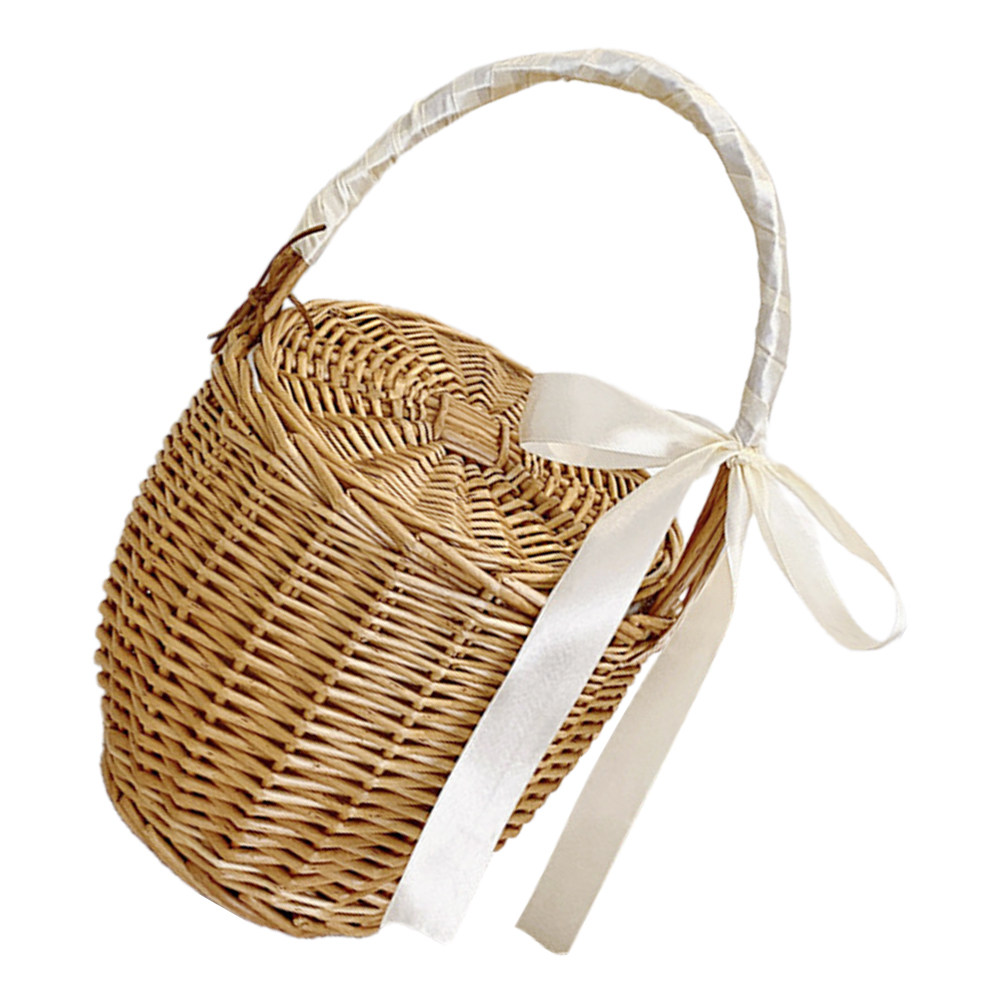 French Style Woven Handheld Pi - Basket Bag Wicker recension och pris
