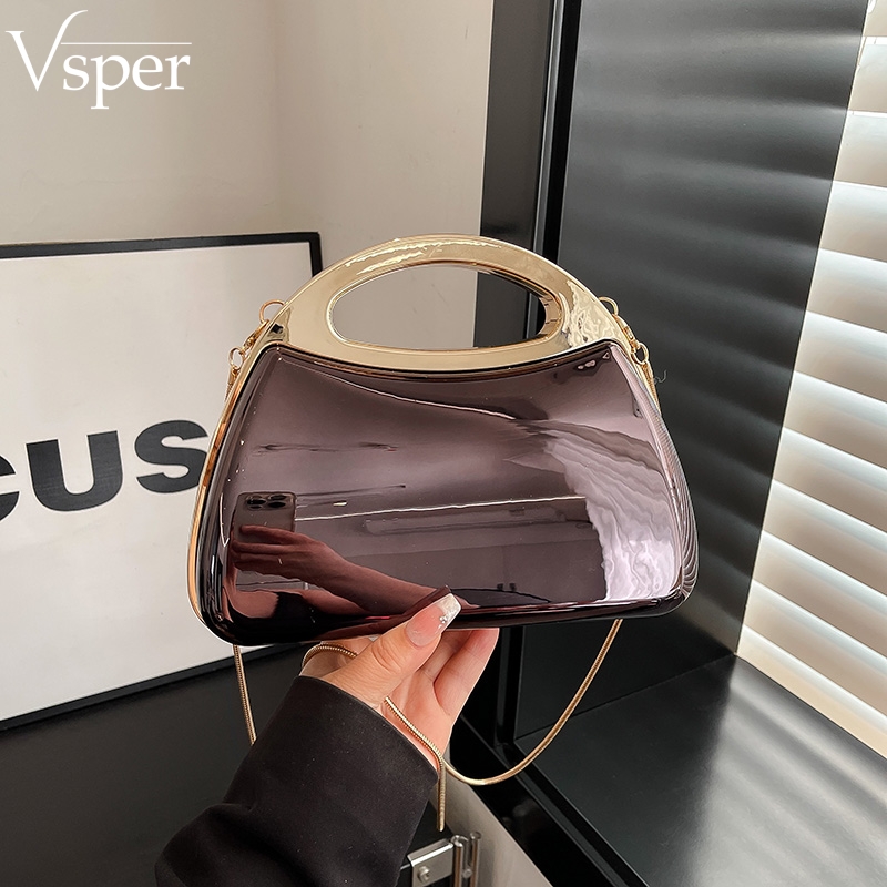 Vsper Luxury Evening Clutch Pu - Women Bags Golden recension och pris