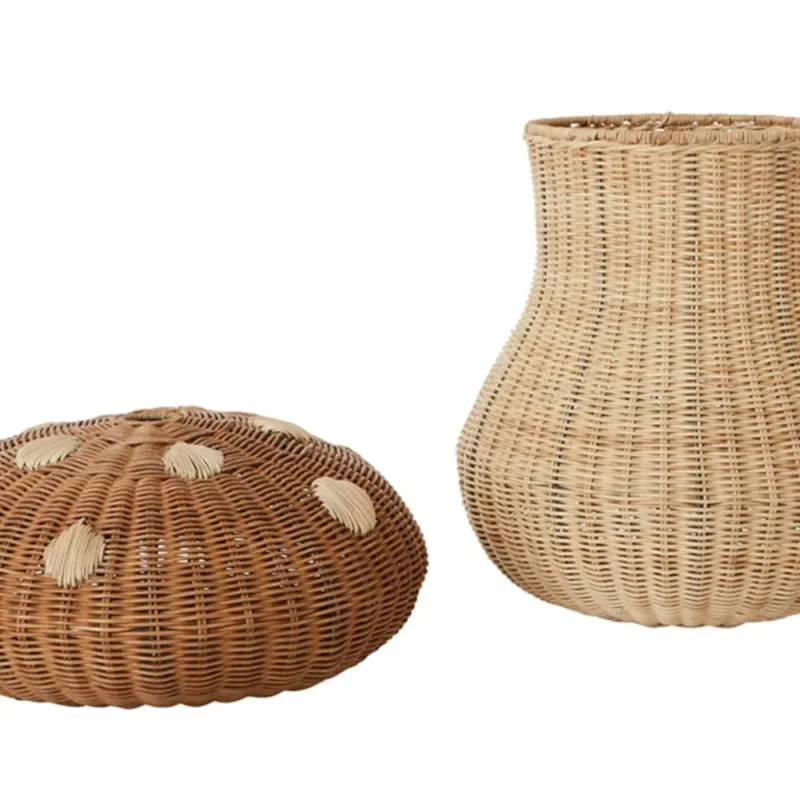 Nordic Wind Rattan Woven Mushr - Basket Bag Wicker recension och pris