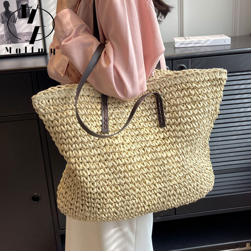 Straw Woven Tote Bags Casual L - Women Bags Offers recension och pris