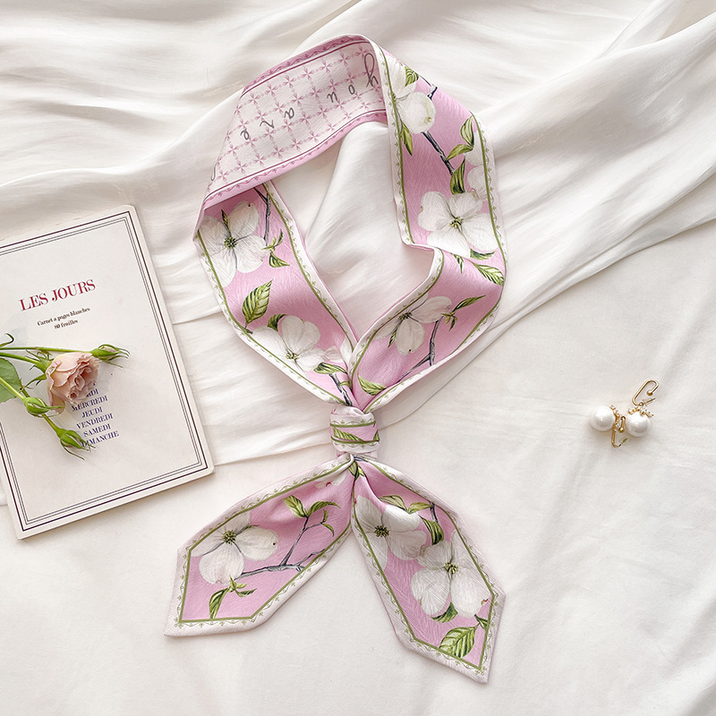 Korean Silk Satin Long Scarf F - Women'S Retro Bags recension och pris