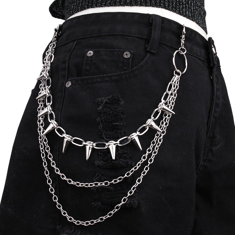 Hip Hop Punk Rock Metal Pants  - Women Bags With Wallet recension och pris