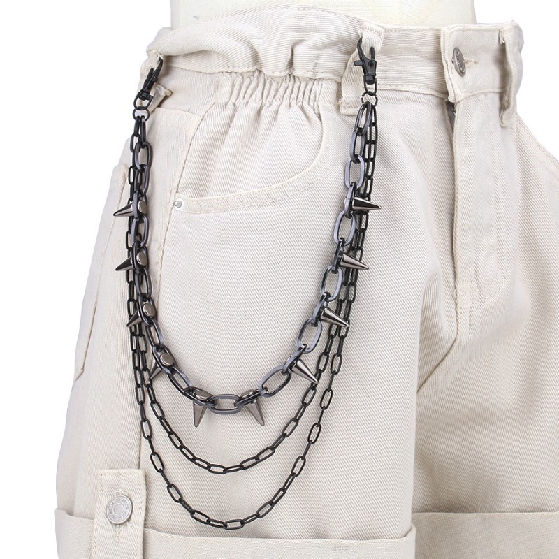 Hip Hop Punk Rock Metal Pants  - Women Bags With Wallet recension och pris
