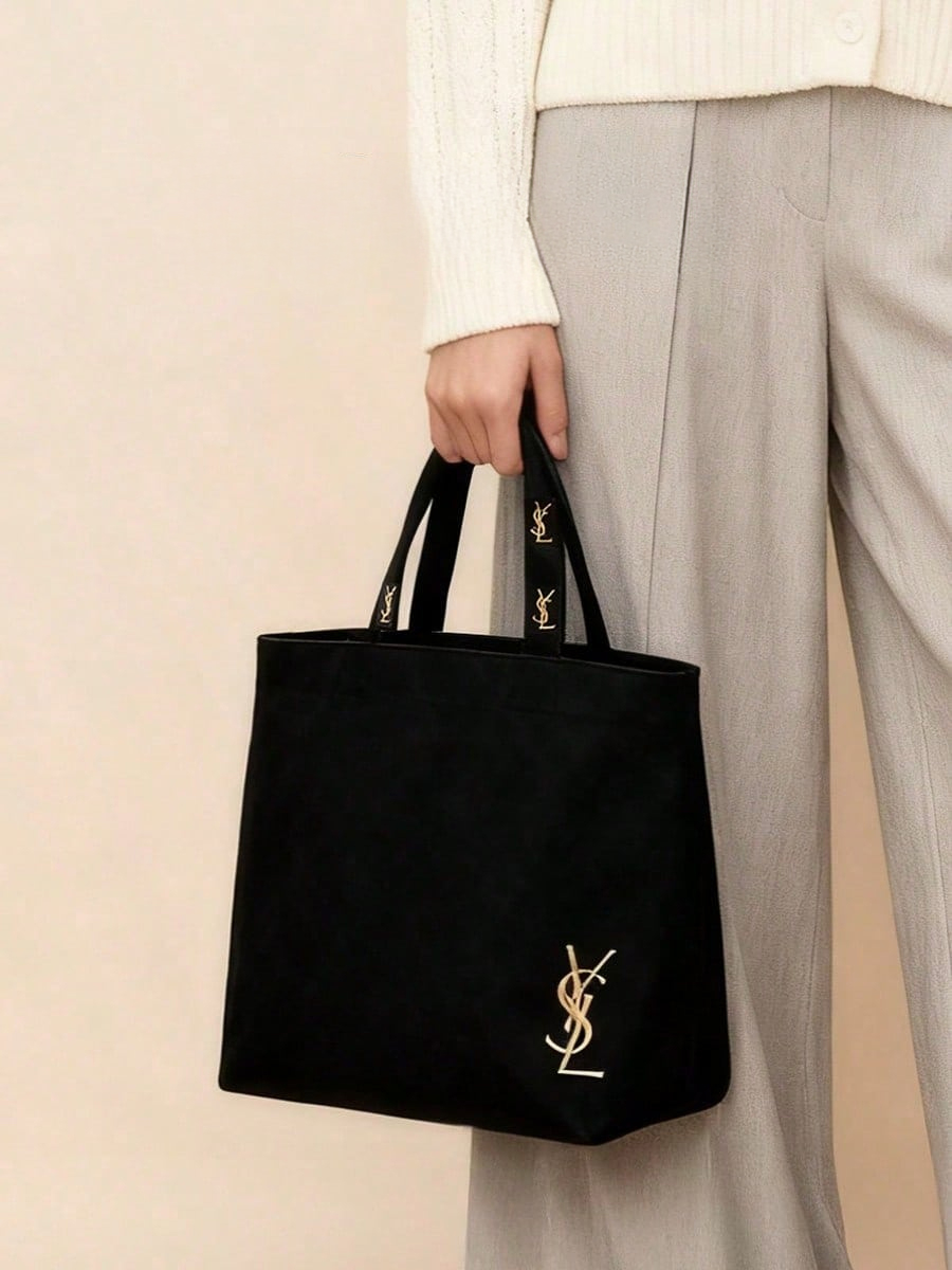 YSL Black Embroidery Logo Canv - Women Bags Ysl recension och pris