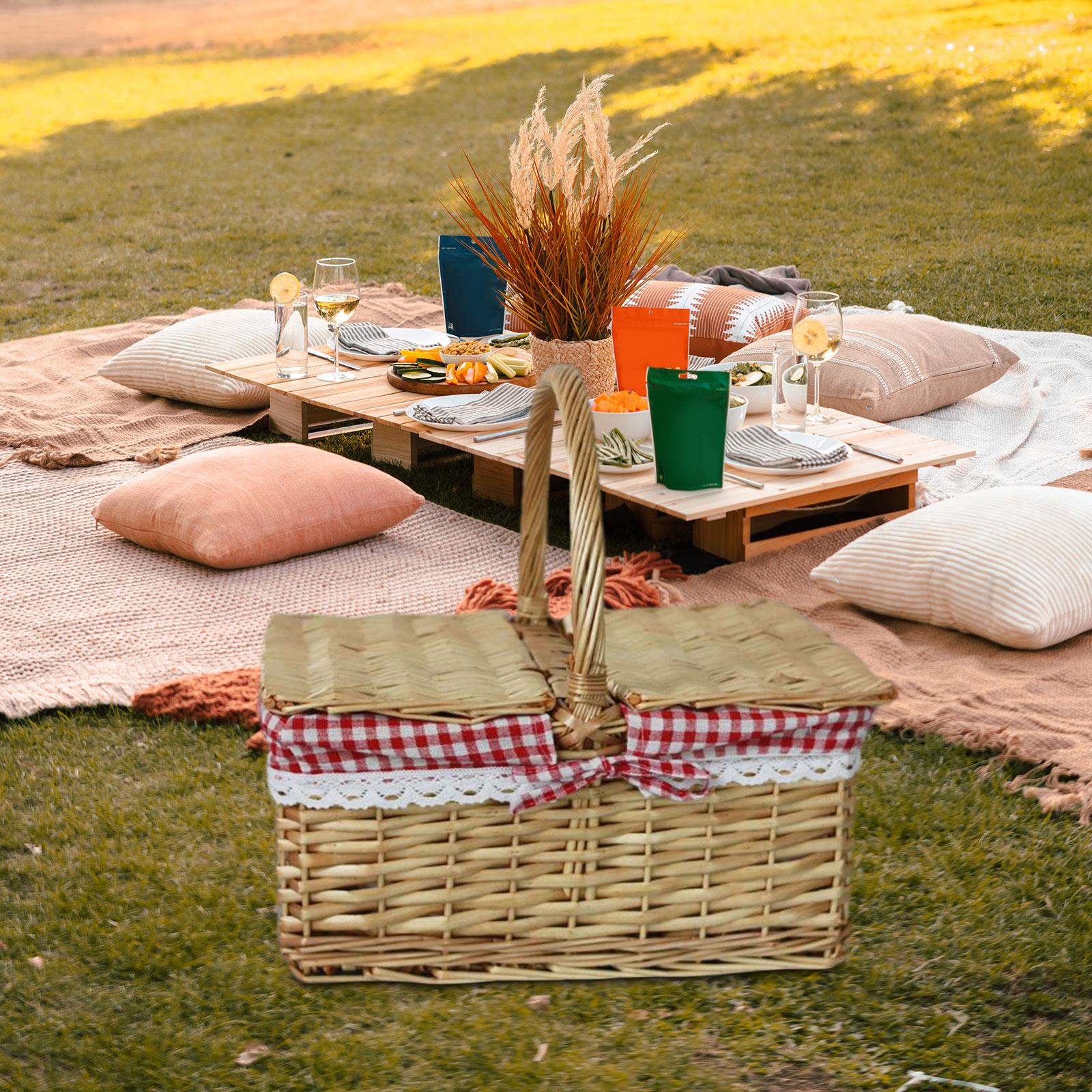 Picnic Basket Wicker Woven Bas - Basket Bag Wicker recension och pris