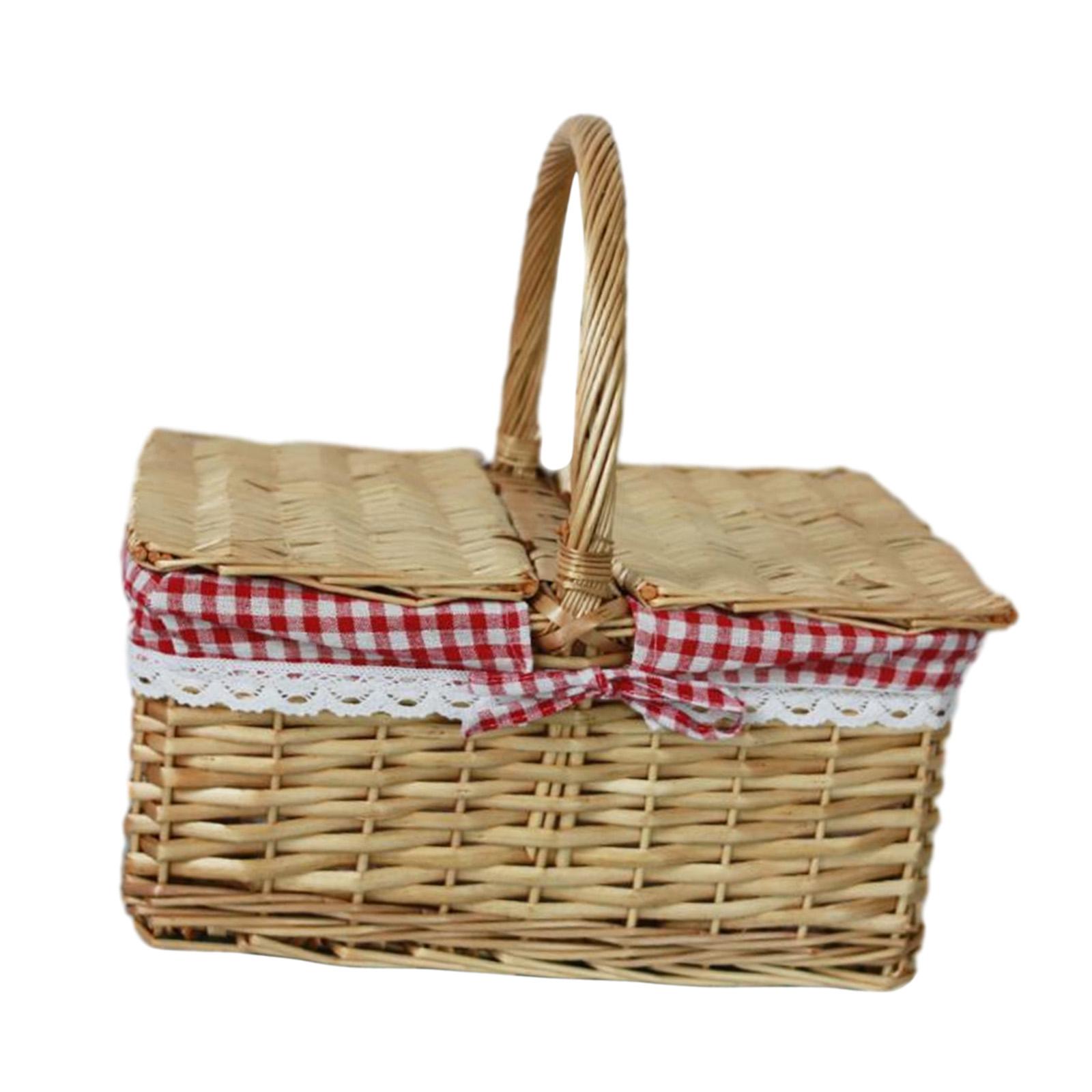 Picnic Basket Wicker Woven Bas - Basket Bag Wicker recension och pris
