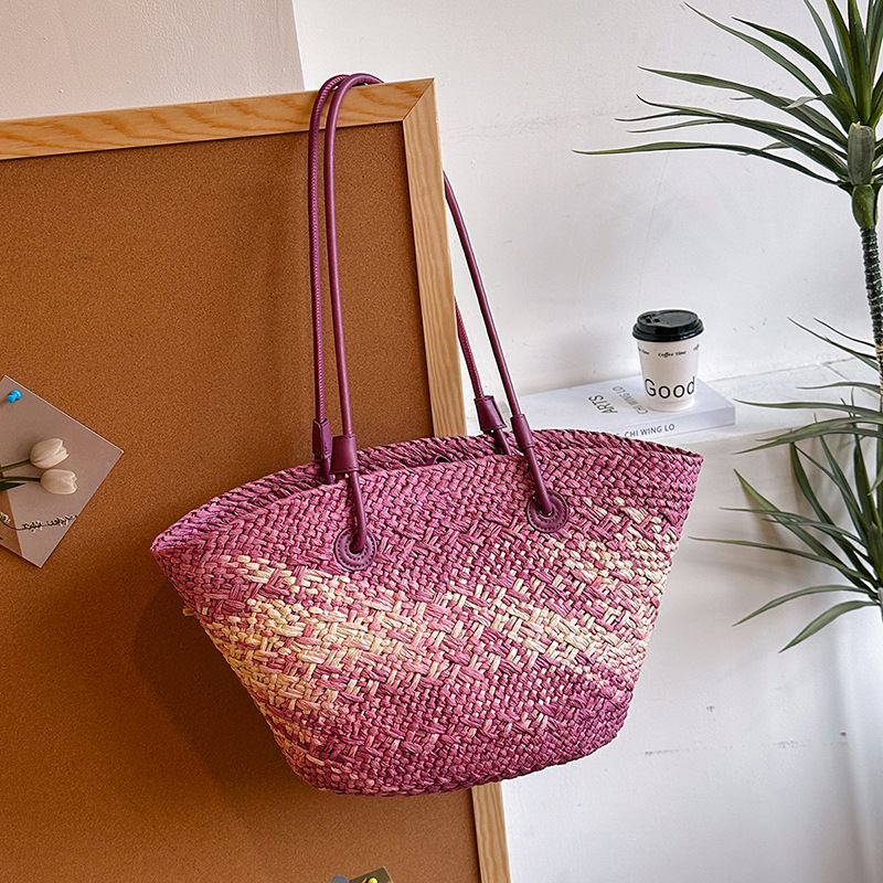 Casual Rattan Large Capacity T - Basket Bag Wicker recension och pris
