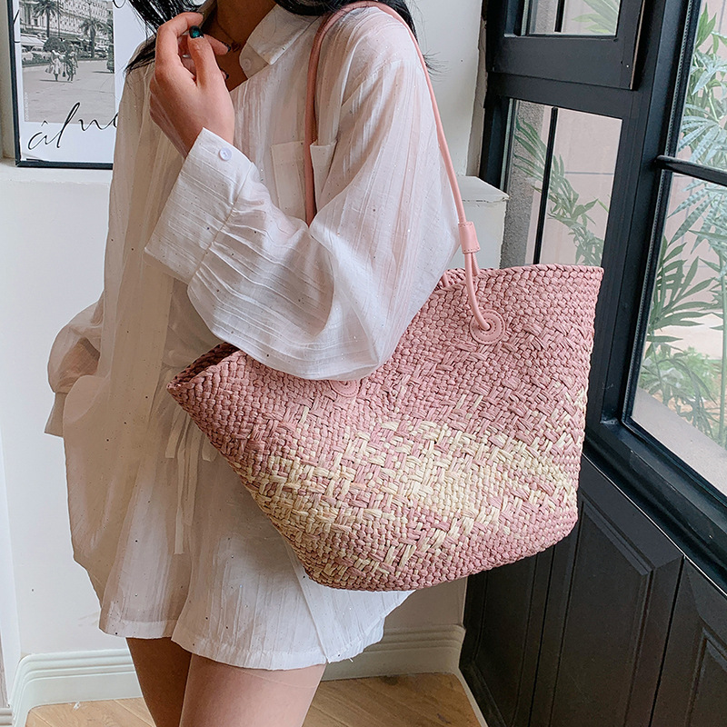Casual Rattan Large Capacity T - Basket Bag Wicker recension och pris