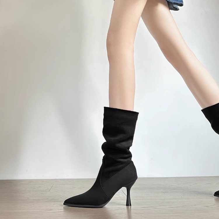 Cow Suede Mid-calf Modern Boot - Women Bags For Sale recension och pris