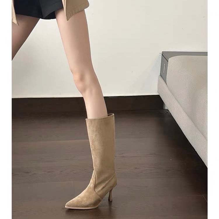 Cow Suede Mid-calf Modern Boot - Women Bags For Sale recension och pris