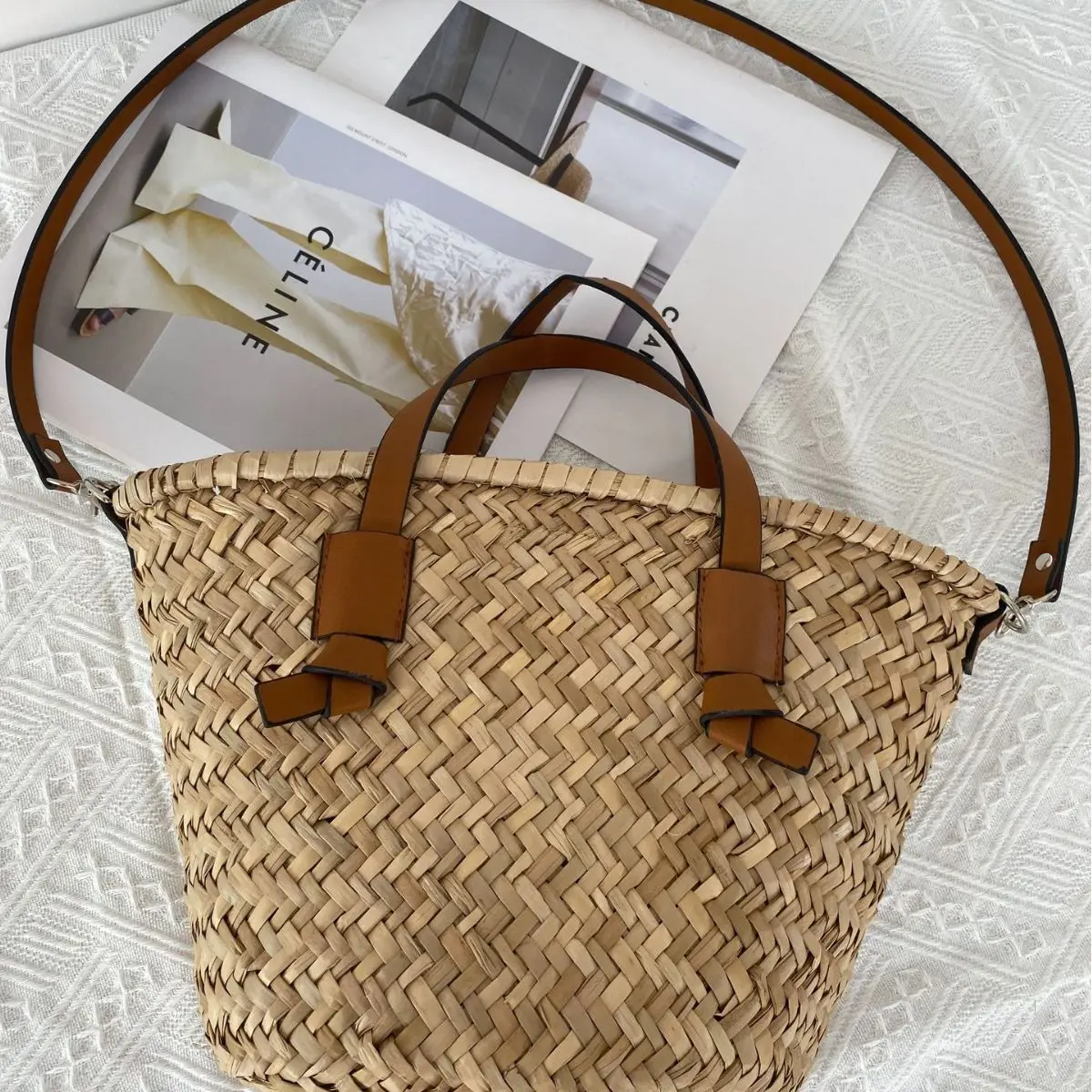 Bohemian Straw Basket Bag Hand - Basket Bag Wicker recension och pris