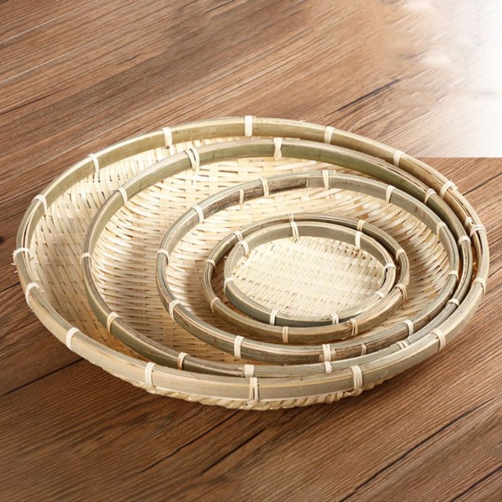 Handmade Woven Bamboo Tray Bam - Basket Bag Wicker recension och pris