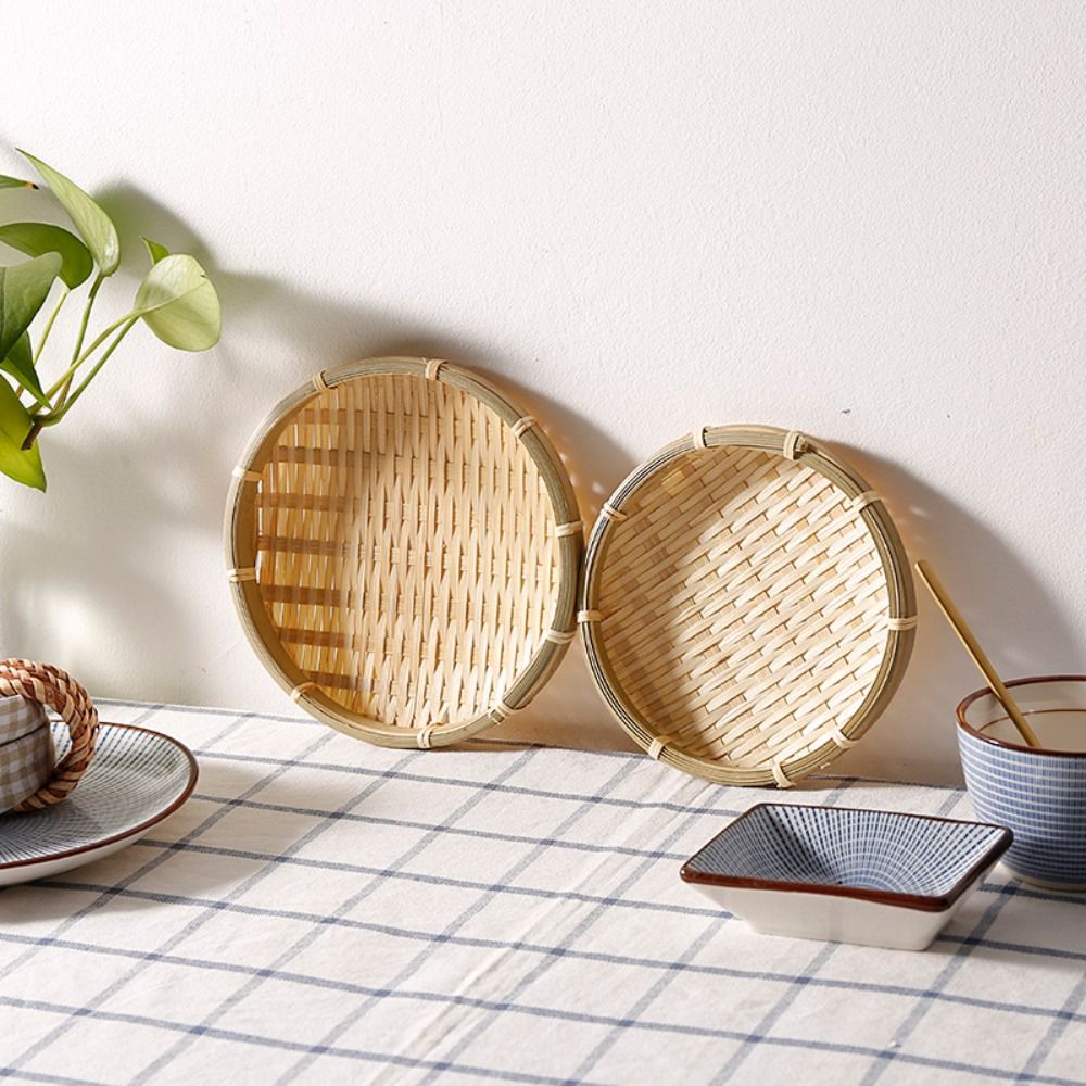Handmade Woven Bamboo Tray Bam - Basket Bag Wicker recension och pris