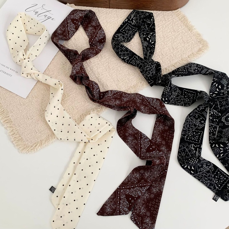 Long Polka Dot Skinny Scarf fo - Women'S Retro Bags recension och pris