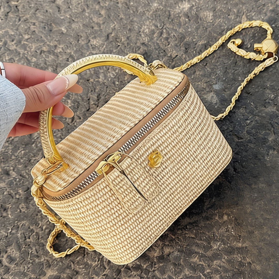 2026 new woven pattern box bag - Women Bags Golden recension och pris