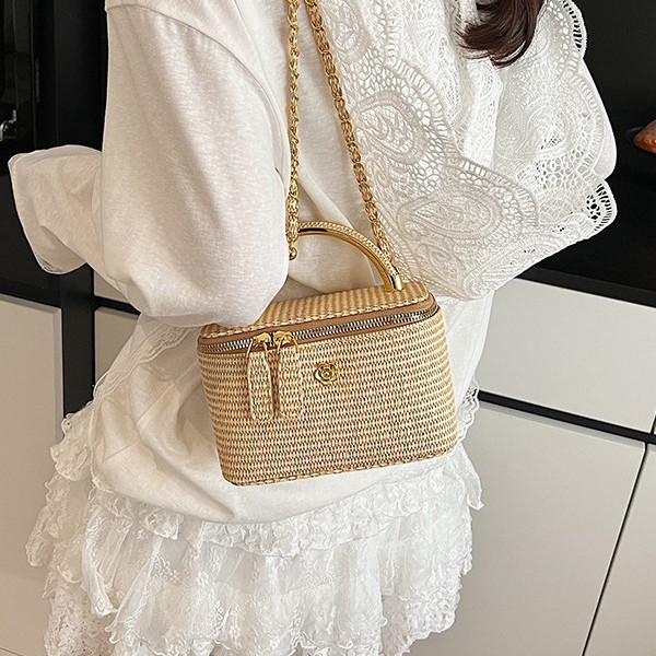 2026 new woven pattern box bag - Women Bags Golden recension och pris
